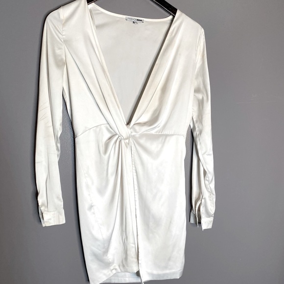 Pretty Night Out White Dress - Picture 2 of 3